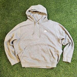 00s Y2K Nike Heather Gray Men's Hoodie Boxy And Baggy Fit